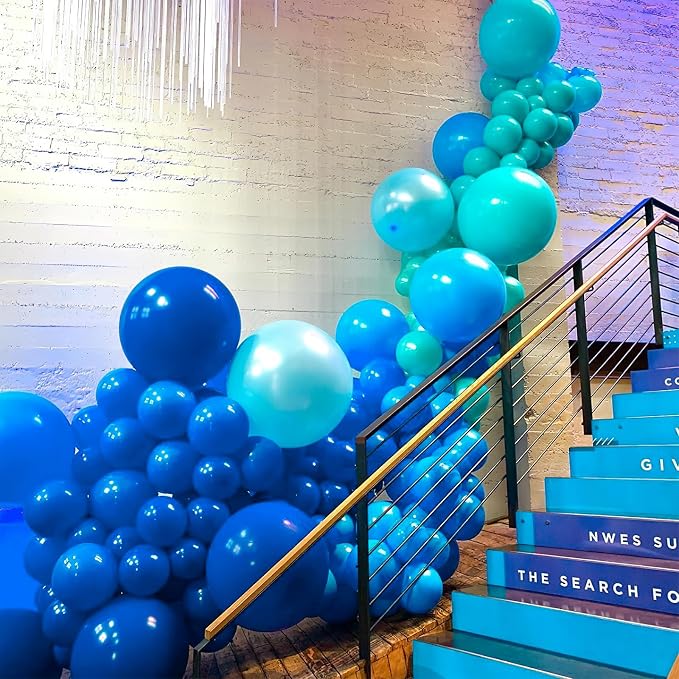 PartyWoo Royal Blue Balloons 100pcs Dark Blue Latex Helium Balloons 5 Inch | - Image 8