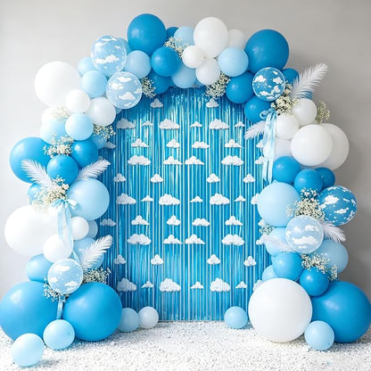 4 Packs Blue Sky Foil Fringe Curtain - Image 5
