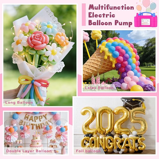 chamvis Balloon Pump Electric, Balloon Air Pump Inflate Pump - Image 5