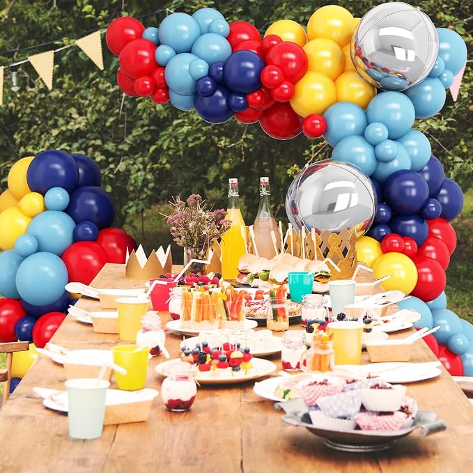 Jobkoo Red Blue Yellow Balloon Arch Kit - Image 7