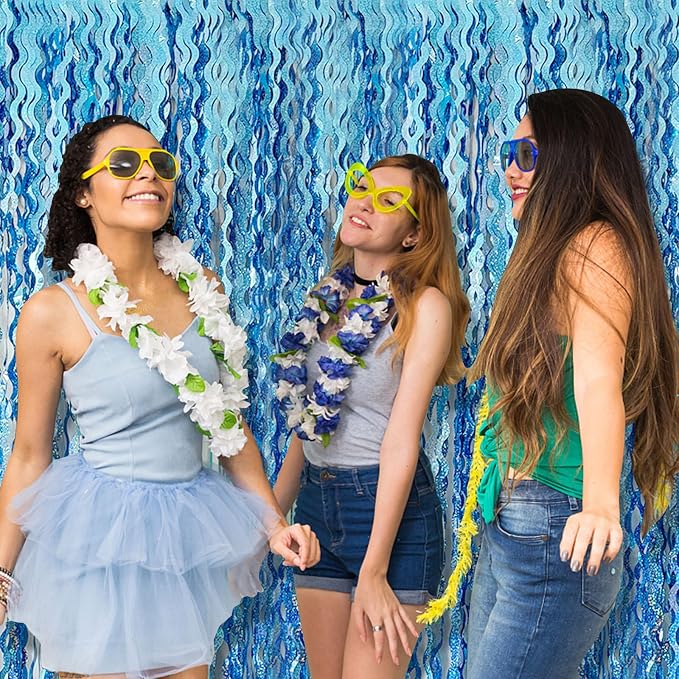 Tinsel Foil Fringe Curtains Wavy Backdrop - Image 5