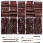 YGDZ 400 Counts Brown Bobby Pins Hair Pins Set for Women, 2inch Bobby Pins for Buns, 2.36inch Brown U Shaped Hair Pins for Styling, Hair Accessories for Women, Wedding