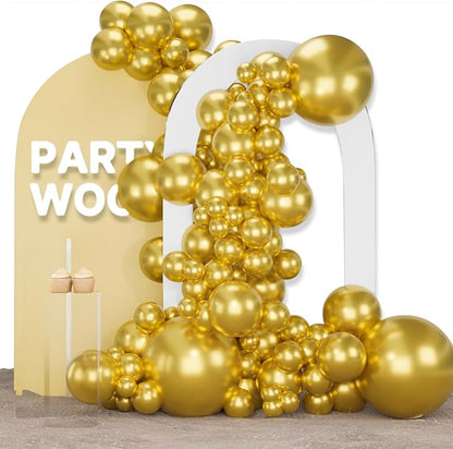 PartyWoo Gold Balloons 123pcs Different Sizes of 18 12 10 5 Inch Gold Balloon by PartyWoo