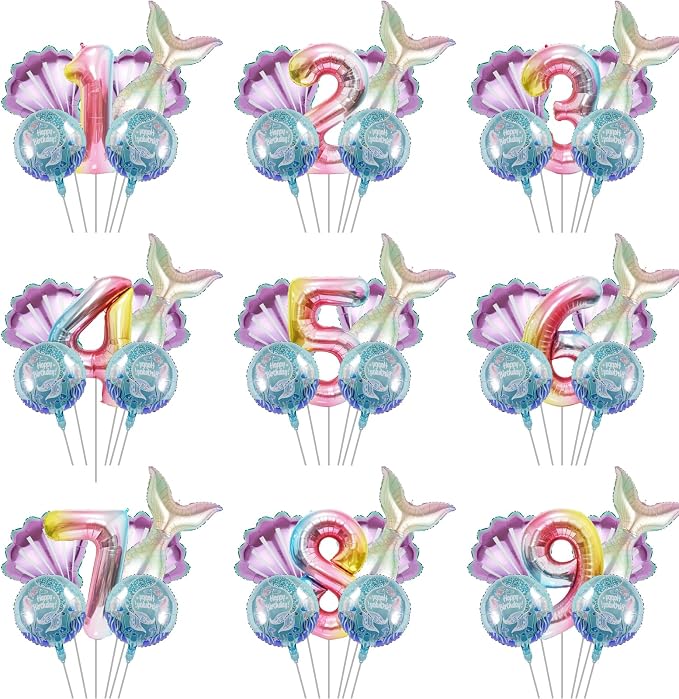 Mermaid Birthday Decorations Mermaid Balloons - Image 7