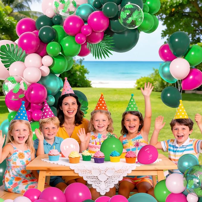 157pcs Tropical Balloons Arch Garland Kit, Hawaiian party Decor | Luau Summer - Image 3