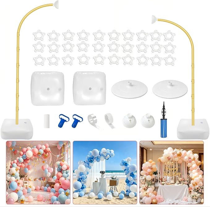 Balloon Arch Kit, Adjustable 8.2FT & 6FT Half Balloon Arch Stand | Free Bending by Unknown