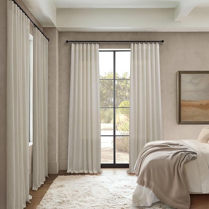 Pitalk Flax Linen Curtains 90 Inches Long - Image 6