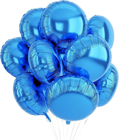 20PCS Blue Round Shaped Balloons, 18 Inch Round Foil Balloon, Royal Blue Giant by Paready