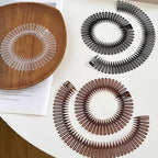 12 PCS Stretch Full Circular Stretch Comb Hair Bands, Comb Headbands for Women, Fashion Makeup Non slip Toothed Hairs Clip, Hair Wrap Holder for Lady and Girls White