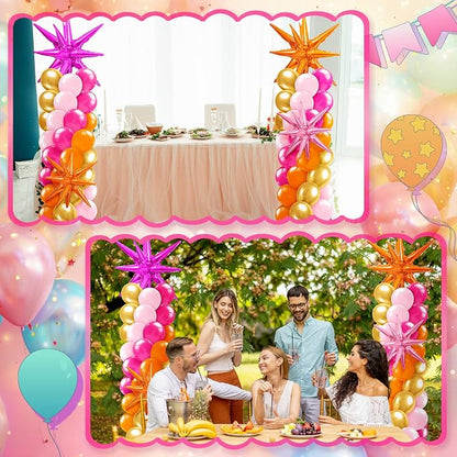 Kasyat Pink and Orange Balloon Arch Kit - Image 6