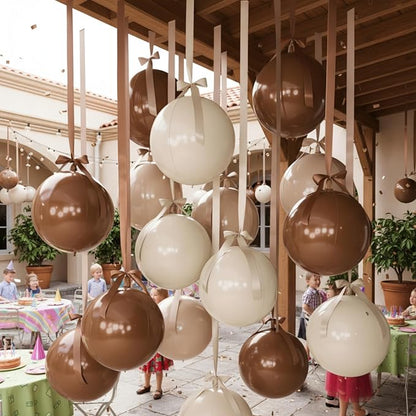 Jenaai 30 Set Round Foil Balloons Bulk 22 Inch 4d Metallic Giant Balloons Set - Image 3