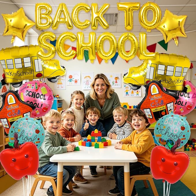Back to School Balloons, Back to School Decorations, Letter Balloons Banner | - Image 4