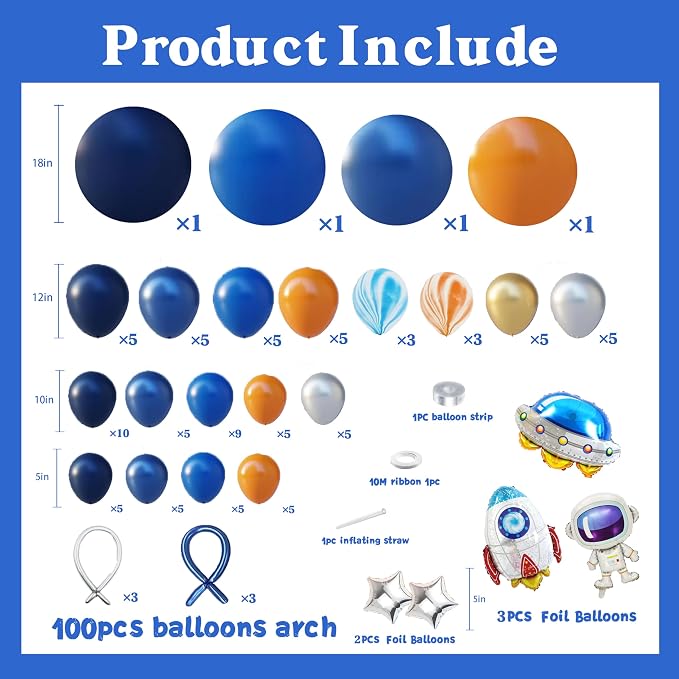 111pcs Outer Space Balloon Garland Arch Kit - Image 2