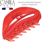 Camila Paris CP2547 French Hair Clip for Women, Red, Girls Hair Claw Clip Jaw Fashion Durable and Styling Hair Accessories for Women, Luxury Ladies Strong Hold No Slip Grip Clamp, Made in France