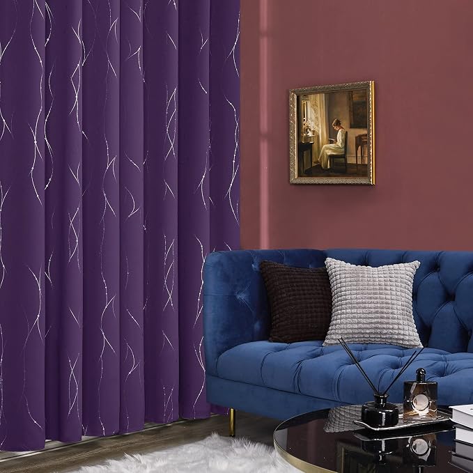Deconovo Living Room Curtains 72 Inches Long, Thermal Insulated, Room Darkening - Image 5