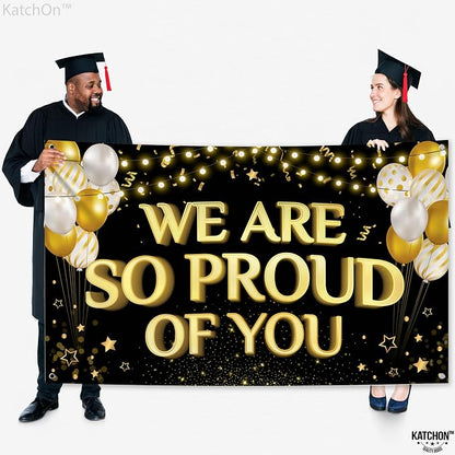 KatchOn We Are So Proud of You Banner 72x44 Inch | Graduation Backdrop - Image 3