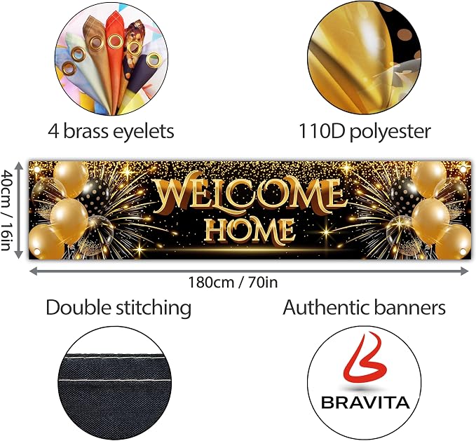 Welcome Home Banner 6 x 1.3ft - Image 2
