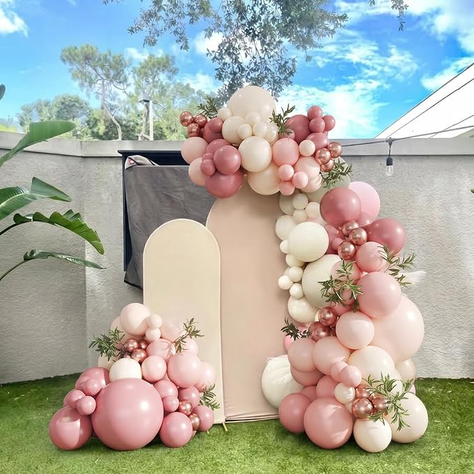 Dusty Pink Balloon Arch Kit for Baby Shower Birthday Decorations | Mauve - Image 3