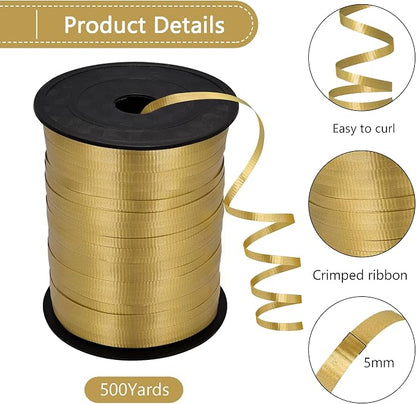 500 Yards Gold Crimped Texture Curling Ribbon - Image 2