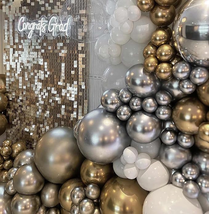 Metallic Silver Balloons, Birthday Decoration, Wedding Party, Baby Shower - Image 7