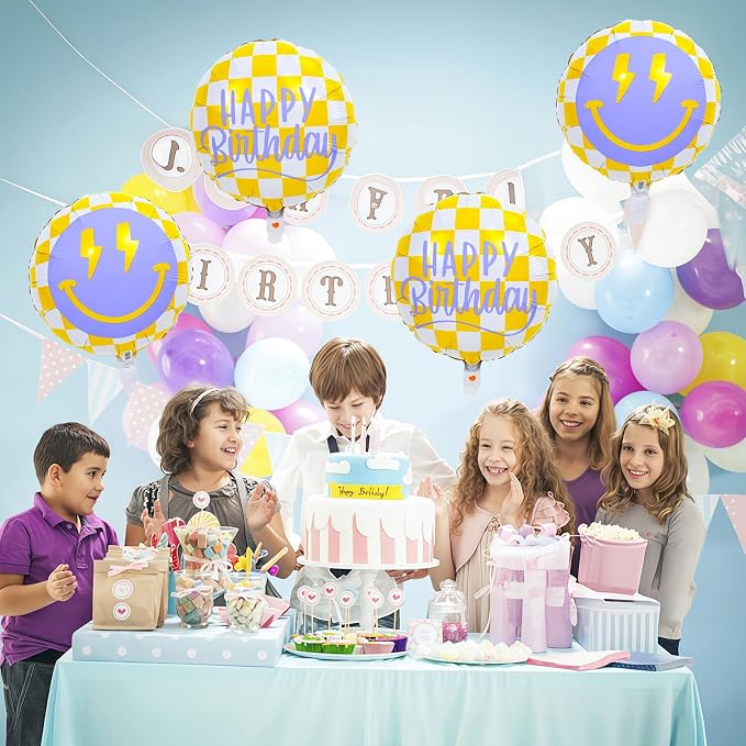 18 Inch Smile Face Birthday Foil Balloons - Image 3