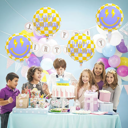 18 Inch Smile Face Birthday Foil Balloons - Image 3