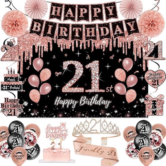 50Pcs 21st Birthday Decorations by Unknown