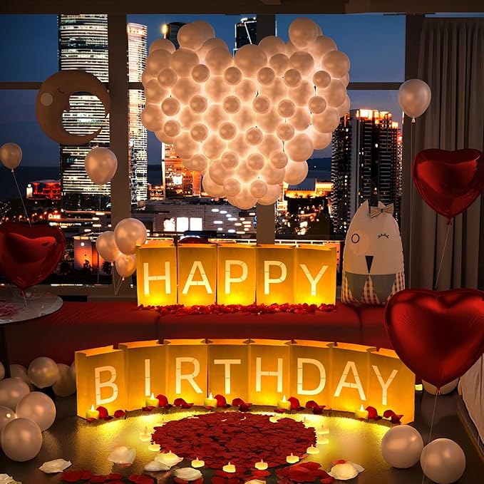 Happy Birthday Decorations, Include Light up Letters, - Image 3