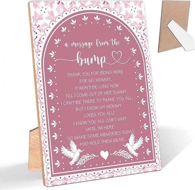 Pink Cielito Lindo A Message From the Bump Baby Shower Signs, Fiesta Wooden by Unknown