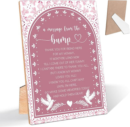 Pink Cielito Lindo A Message From the Bump Baby Shower Signs, Fiesta Wooden by Unknown