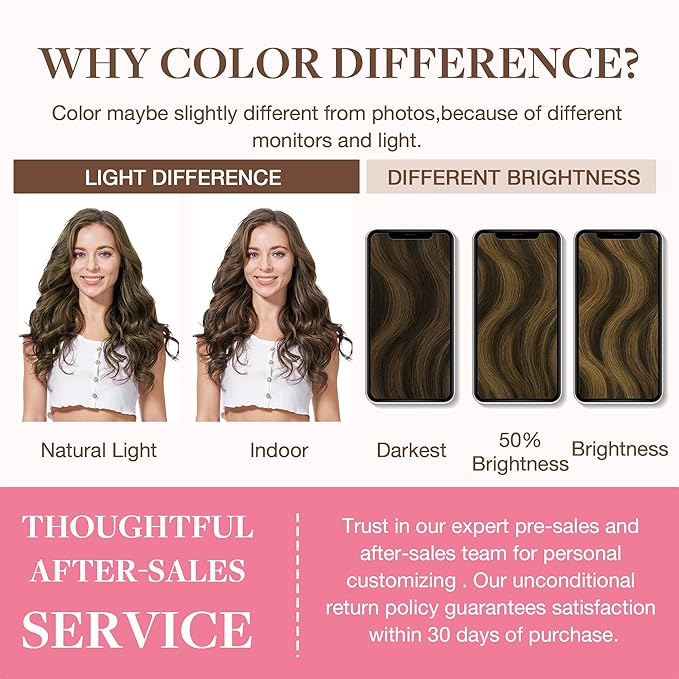 GOO GOO Clip in Hair Extensions Real Human Hair, Remy Human Hair Extensions Clip ins for Women, Natural Human Hair, 14inch 130g 9Pcs, 2/6/2 Balayage Dark Brown to Chestnut Brown