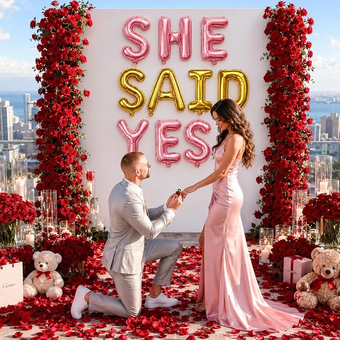 52 Pcs Letter Balloons Pink Gold Balloon Banner 16 Inch 2 Sets A- Z Alphabet - Image 7