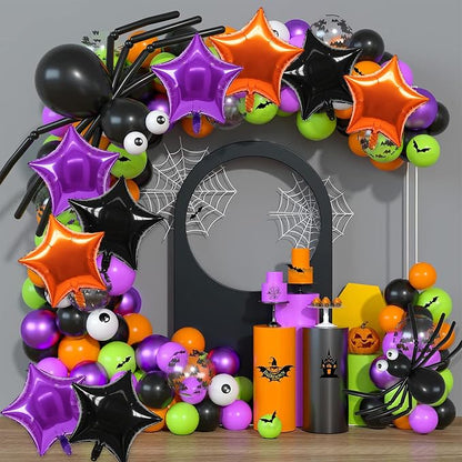 TONIFUL 30 Pcs Star Balloons 18 Inch Large Orange Black Purple Foil Balloon | - Image 3