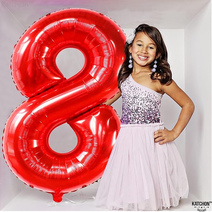 KatchOn, Giant Red 8 Balloon Number - Image 7