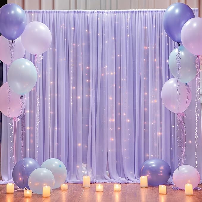 20x10ft Purple Tulle Backdrop Curtain - Image 7