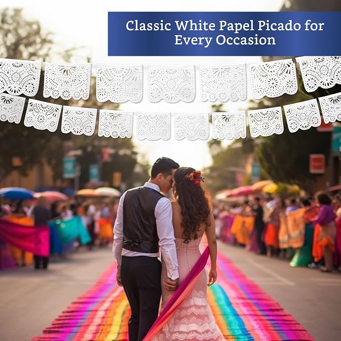 White Papel Picado Banner 5-pk - Image 8