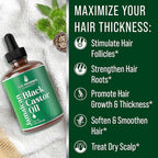 Jamaican Black Castor Oil for Hair Growth. Strengthens & Hydrates Thinning, Dry Hair for a Healthier-Looking Scalp. For Women & Men – Vegan & Unscented 2oz Serum
