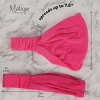 Motique Accessories Hot Pink Wide Cotton Head Band Solid Boho Yoga Style Soft Hairband for Women