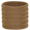 60 Pcs 2 Inch Light Brown No Damage Hair Ties for Women Thick Hair, Large Soft Seamless Nylon Fabric Elastic Hair Ties Ponytail Hair Holders Hair Elastics Hair Band for Women