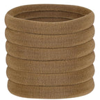 60 Pcs 2 Inch Light Brown No Damage Hair Ties for Women Thick Hair, Large Soft Seamless Nylon Fabric Elastic Hair Ties Ponytail Hair Holders Hair Elastics Hair Band for Women