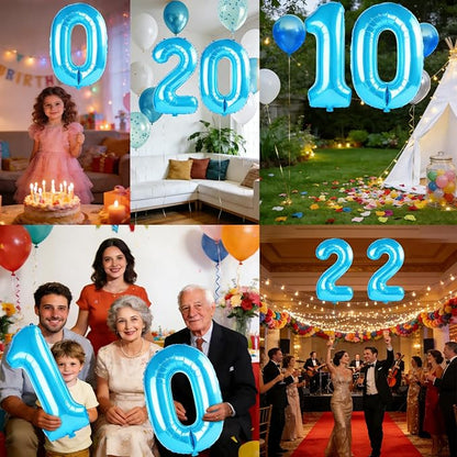 40 Inch Number 10 Balloons for 10th Birthday Party Decorations, 0-100 Jewelry - Image 7
