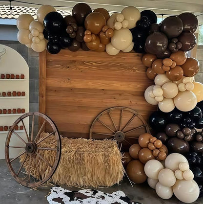 Brown Black Gold Balloon Garland Arch Kit - Image 4