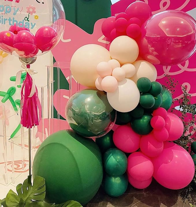 Hot Pink Balloons 18 Inch 24 Pack Matte Helium Latex Round Balloons - Image 3