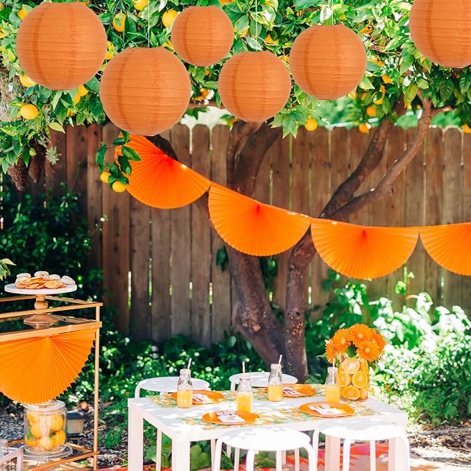 BEISHIDA 12 Inch Orange Paper Lanterns 6Packs Hanging Round Chinese Lantern | - Image 6