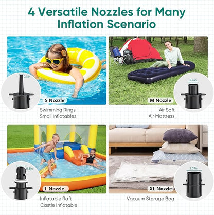 MAACLOUD Electric Air Pump for Inflatable Pool Toys: High Power Quick-Fill | 2 - Image 4