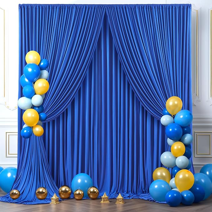 6 Panels Royal Blue Backdrop Curtains - Image 8