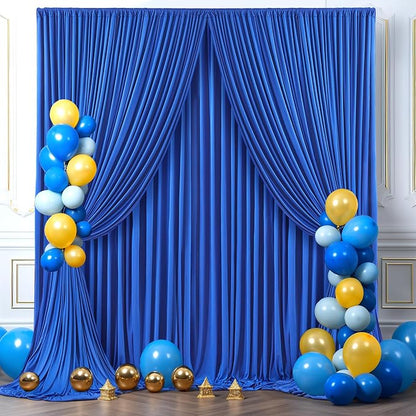 6 Panels Royal Blue Backdrop Curtains - Image 8