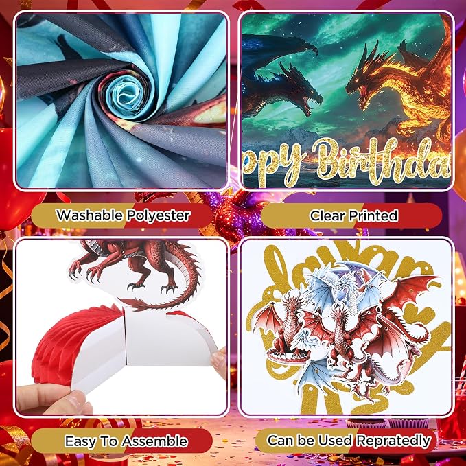 Dragon Birthday Party Decoration - Image 5