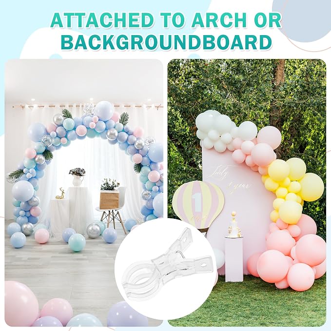 20 Pack 3.5" Spring Clamps, Backdrop Clips Clamps, Heavy Duty Balloon Arch - Image 7
