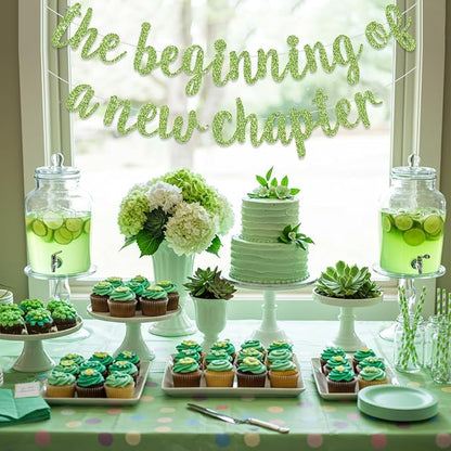 BEISHIDA Grass Green Pre-Strung The Beginning of A New Chapter Banner | Glitter - Image 6